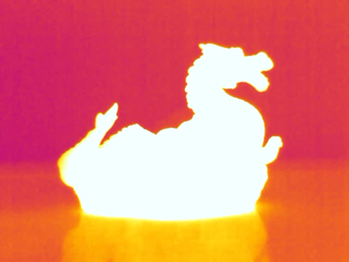 In Of Fire, Sema Bekirovic uses a thermal imaging camera to film artist Xu XueQin sculpting a clay dragon. The shifting heat patterns reveal an intimate energy exchange between artist and artwork